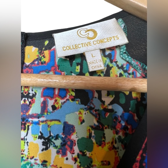 Multicolored Boho Above the knee dress, Size Large - Picture 7 of 8